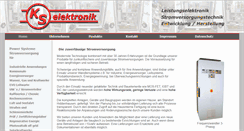 Desktop Screenshot of kselektronik.de